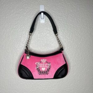 NWT NEW Juicy‎ Couture Hot Pink Heritage Shoulder Bag Y2K Preppy Crown